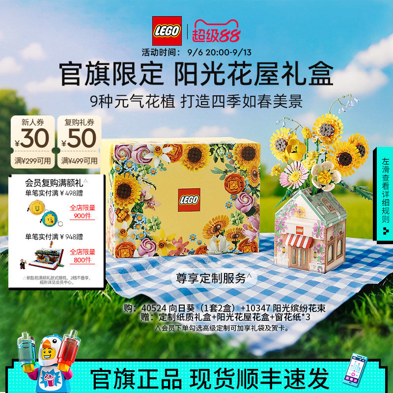 乐高阳光花屋礼盒永生花积木礼物图片