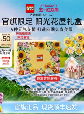 【母亲节礼物】乐高官方旗舰店10347阳光花屋礼盒永生花积木玩具