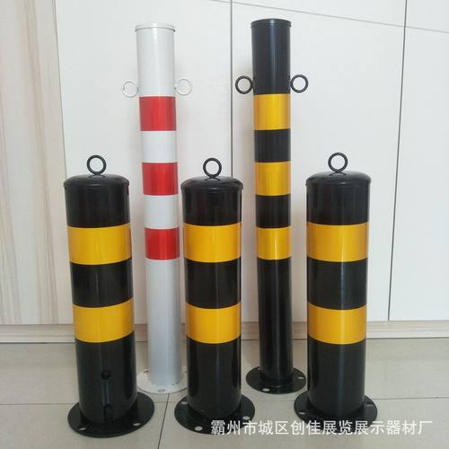 加厚防撞柱 钢管警示柱 隔离桩 活动固定路桩 分道桩 警示隔离柱