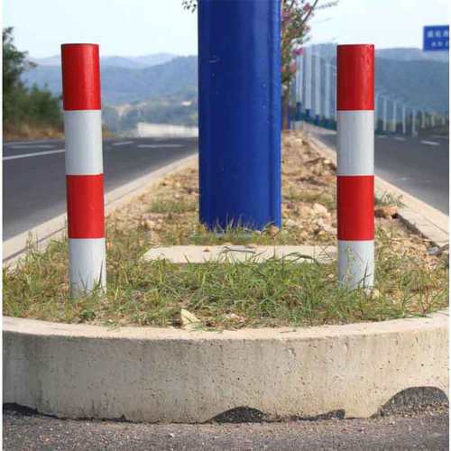 114钢管镀锌预埋警示柱道路路桩防撞柱停车桩隔离立柱直埋警示桩