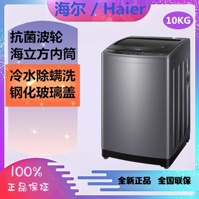 Haier/海尔XQB100-M1269家用全自动10kg波轮宿舍租房用小型洗衣机