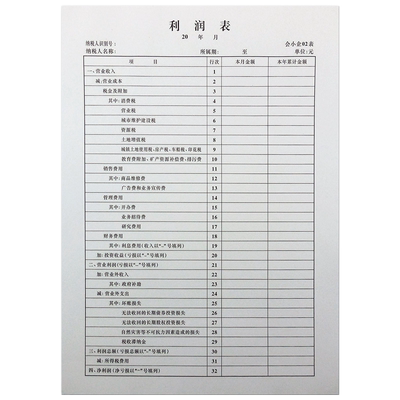 16k利润表现金流水资产会计记账