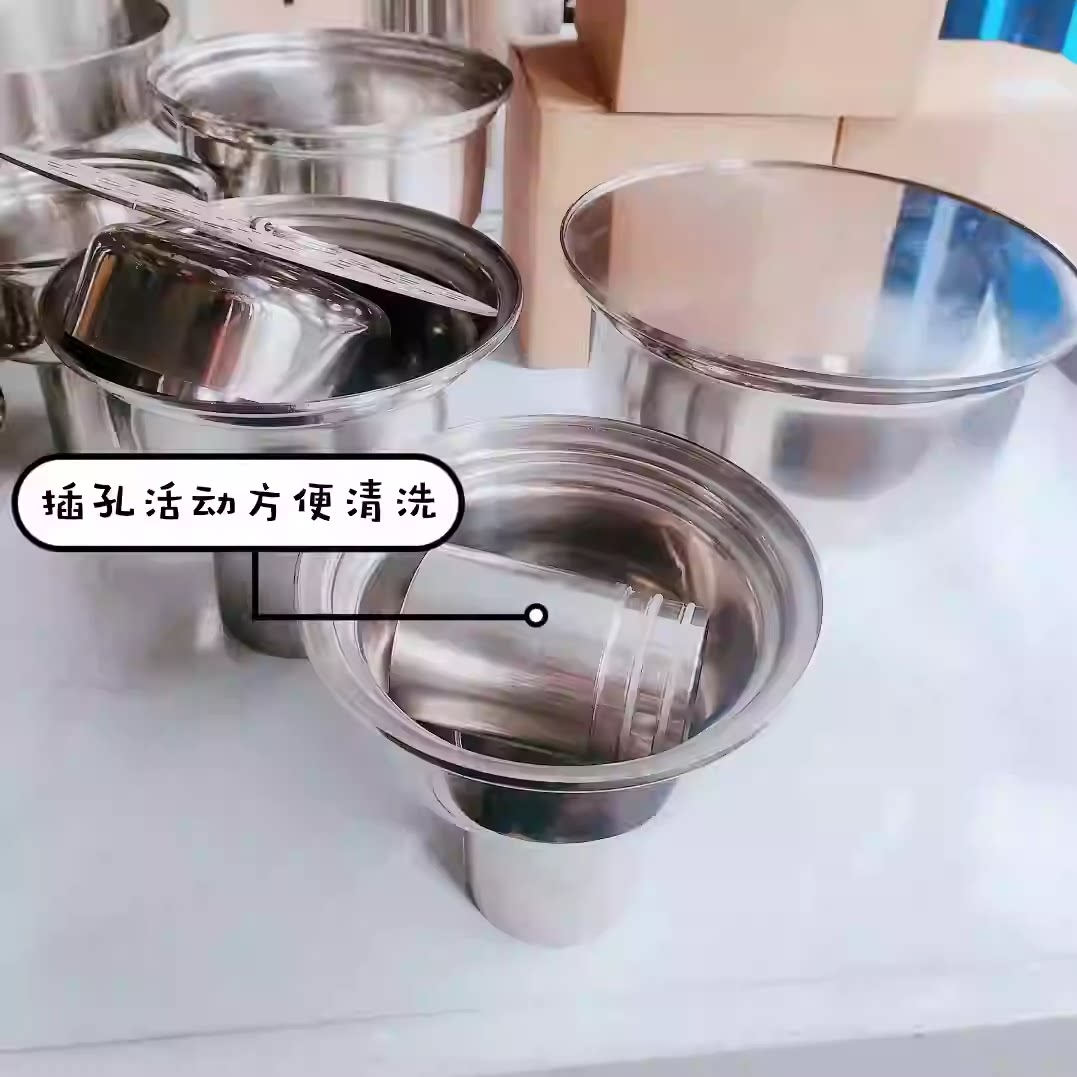工业洁净地漏插孔304不锈钢拆卸水封防臭圆形制药实验专用排水管