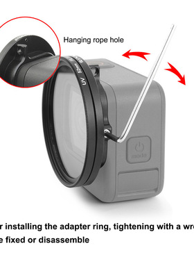 PULUZ适用于GoProHero12/11/1052mm可调减光滤镜中灰密度镜