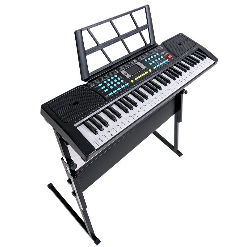 61键儿童电子琴多功能玩具琴可弹奏带琴架
