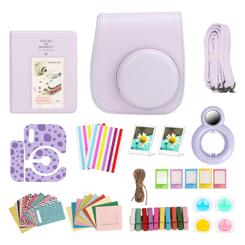 现货适用拍立得InstaxMini12相机包相册相框贴纸配件套装
