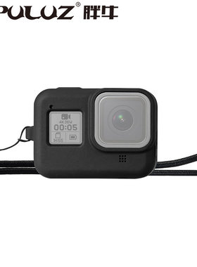 PULUZ Gopro8彩色硅胶套 Hero8 black相机保护裸机套+挂绳配件