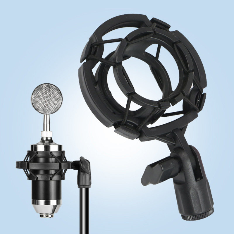 麦克风夹小奶瓶话筒专用BM700/bm800电容麦塑料防震架手机K歌录音