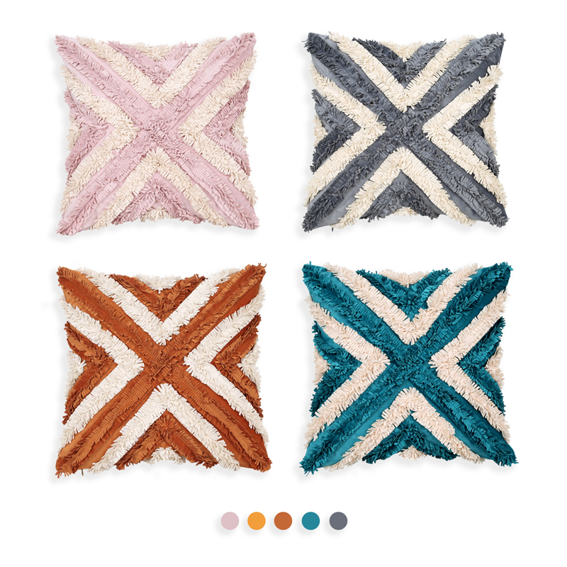 HUAMI客厅卧室几何立体花靠垫