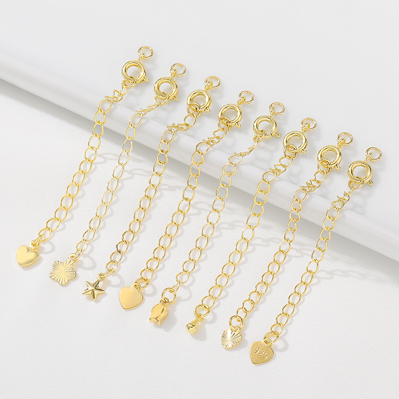 14K包金保色五角星爱心水滴尾链