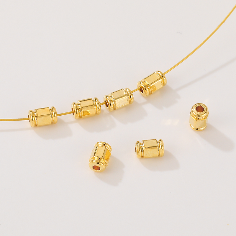 14K包金保色切面管珠桶珠diy配件