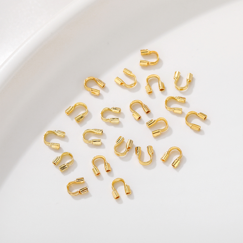 14K包金马蹄扣U形护线器收尾扣