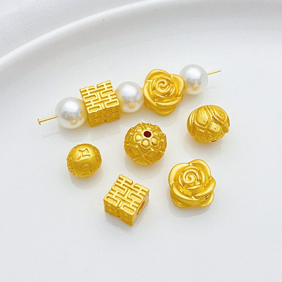 古法金六字箴言珠莲花隔珠