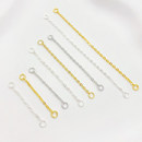 14K包金保色两头闭口圈延长链手工diy手链项链双圈链条加长链配件