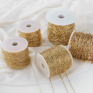 14K包金长方链O字链条手工diy制作手链项链延长链首饰品材料配件