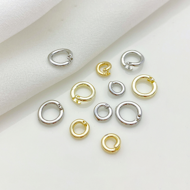 14K包金开口圈卡扣手工diy配件