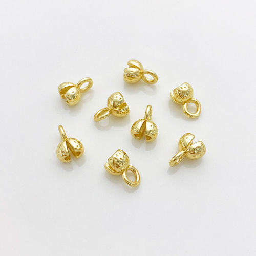 14K包金花生花苞手工饰品材料