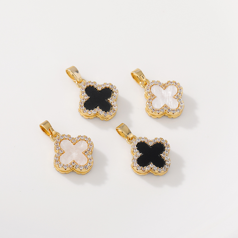 18K包金保色四叶草吊坠