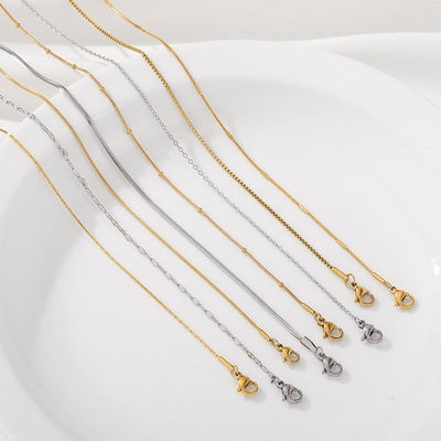 钛钢带延长链不掉色锁骨项链