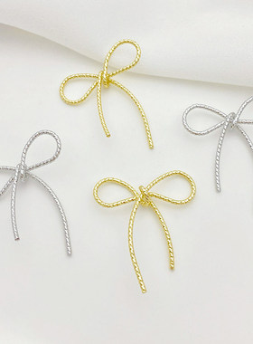 14K包金批花管蝴蝶结挂件diy挂件