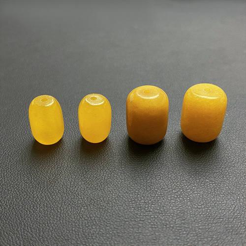 天然黄玛瑙桶珠散珠子diy配珠