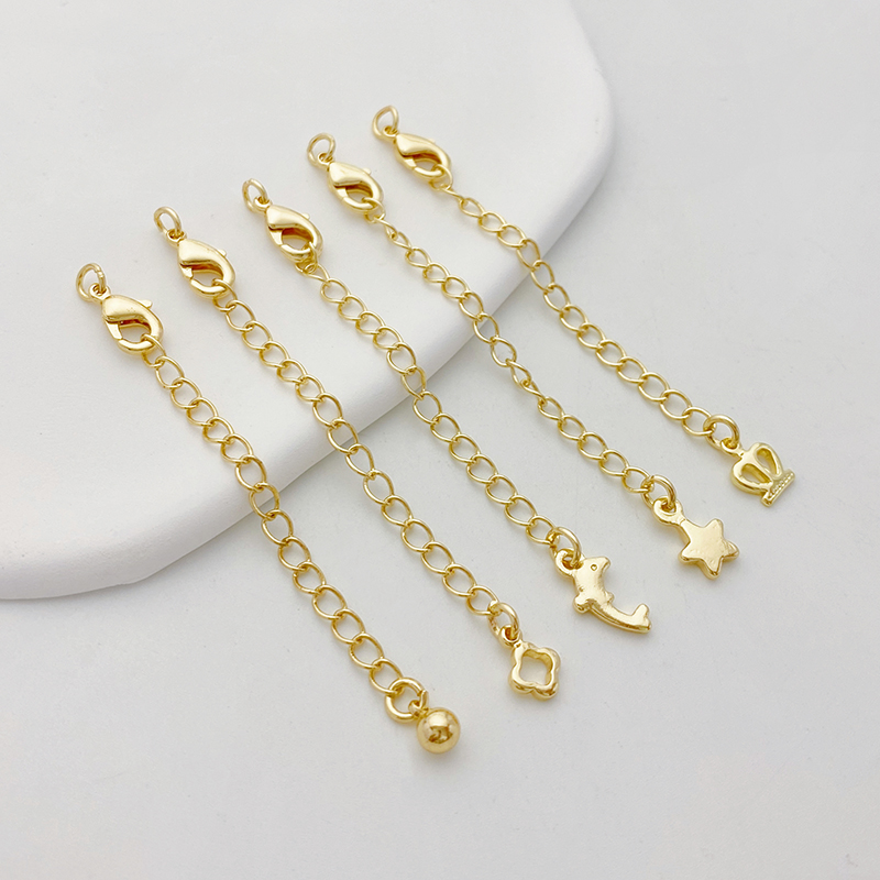 14K包金保色海豚皇冠尾链延长链