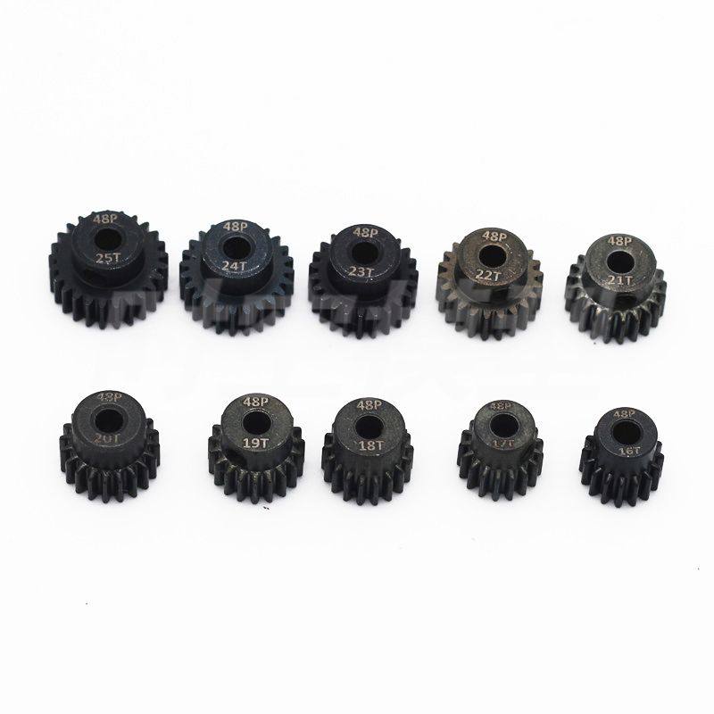 RC模型车钢齿 48DP电机齿 马达齿3.175MM轴径 16T到25T SCX10幽灵