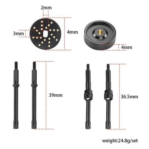 Axial1/30SCX30加宽轮轴D473