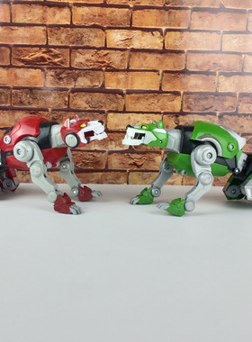 正版Playmates彩星百兽王战神金刚红狮绿色狮子大号