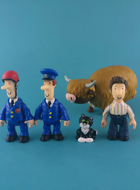 英国邮递员山姆POSTMAN 积木人公仔牦牛