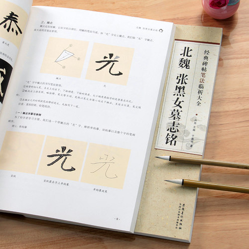 北魏张黑女墓志铭笔法临析大全 张玄墓志 经典碑帖  从零开始学书一看就懂一学就会 北魏墓志铭魏碑楷书初学者教程
