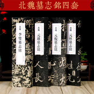 怀元 倪李璧 经典 北魏墓志全集 单行临摹字卡近距离墨迹本正版 瑛元 碑帖临摹卡描红高清放大版 字帖 元