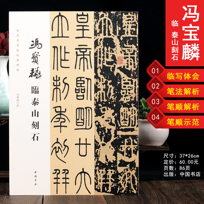 冯宝麟临泰山刻石当代名家临经典碑帖泰山碑篆书字帖法帖毛笔欧阳修醉翁亭记周敦颐爱莲说白居易钱塘湖春行高适燕歌行临摹书法教程