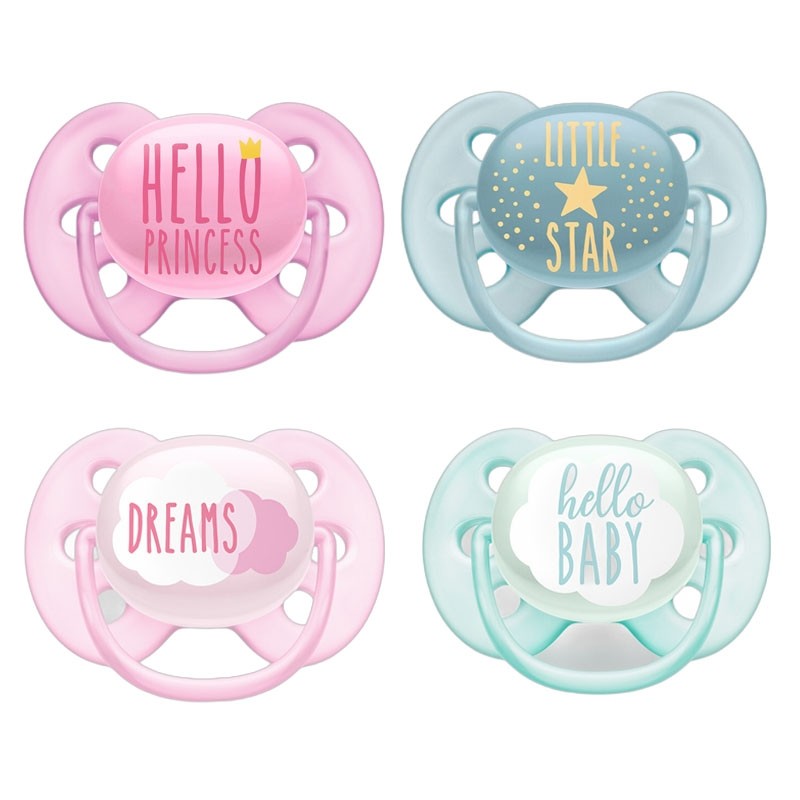 AVENT/新安怡婴儿安抚奶嘴马卡龙系列夜光用0-6-18硅胶安睡型安慰