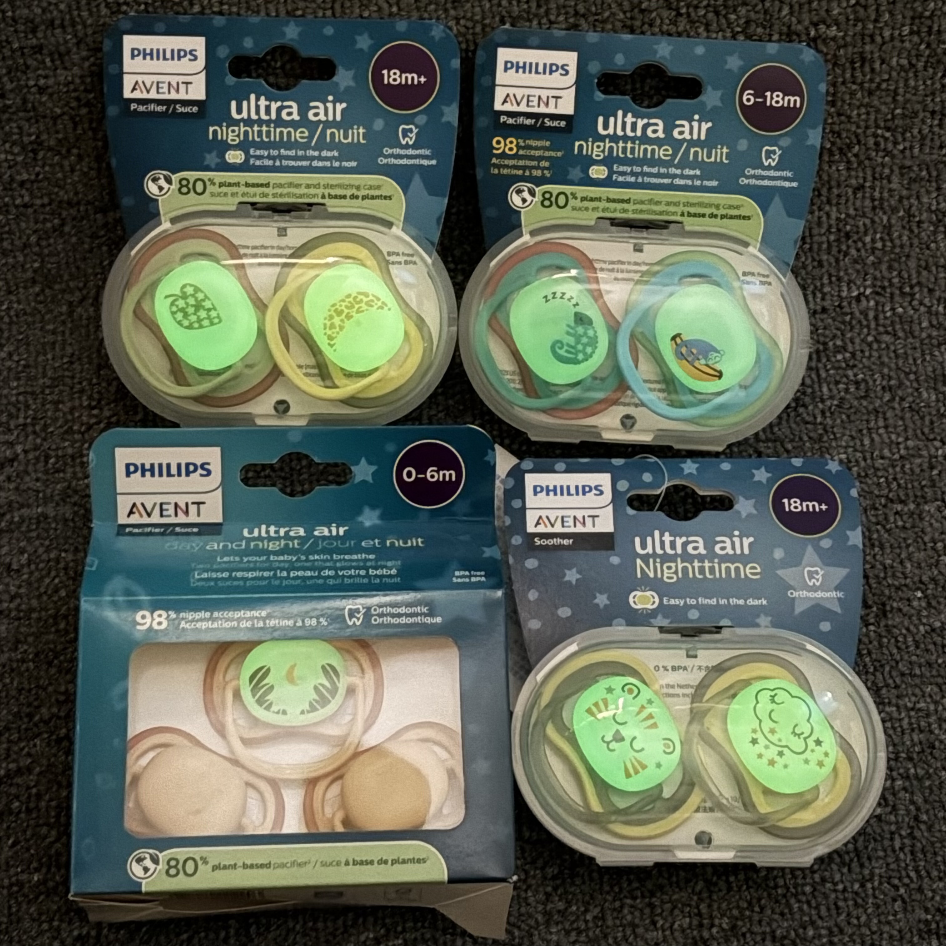AVENT/新安怡安抚奶嘴马卡龙六孔宝宝0-6-18月超软硅胶1岁以上