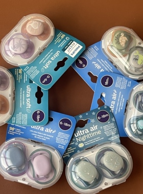 AVENT/新安怡婴儿安抚奶嘴马卡龙系列夜光用0-6-18硅胶安睡型安慰