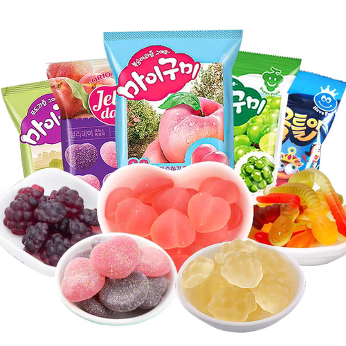 韩国进口好丽友桃子青葡萄水果味QQ糖软糖橡皮糖果儿童小零食食品