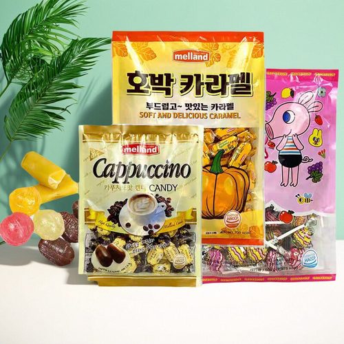 韩国进口糖果melland国际多味水果软糖硬糖大袋家庭装年货零食品