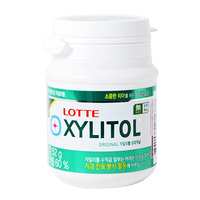 韩国进口食品 LOTTE乐天木糖醇口香糖52g瓶装薄荷味清新口气糖