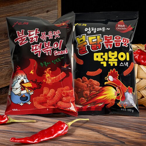 韩国打糕条YEM膨化条进口零食