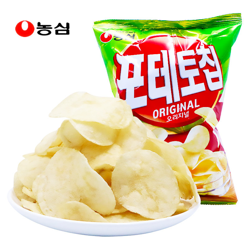 韩国进口食品 农心土豆薯片60g膨化脆片儿童分享休闲网红零食