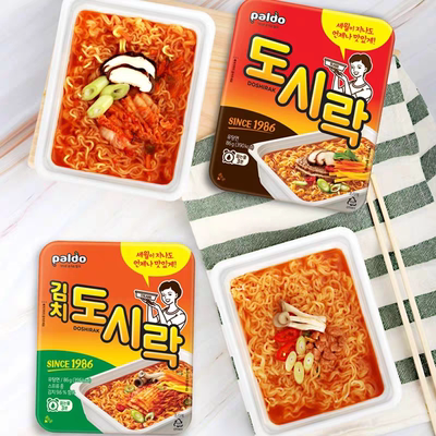 【热巴同款】韩国paldo八道泡菜牛肉碗面韩式速食泡面拉面方便面