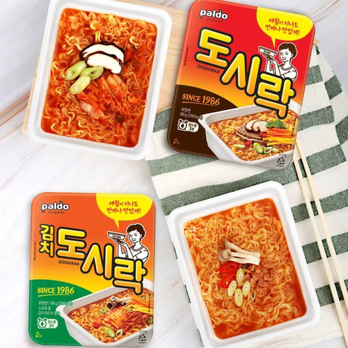 【热巴同款】韩国paldo八道泡菜牛肉碗面韩式速食泡面拉面方便面