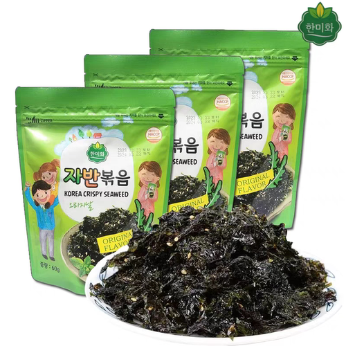 韩国新款包装韩美禾调味炒进口紫菜拌饭芝麻碎橄榄油海苔60g包邮