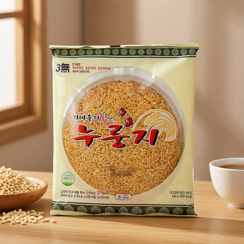 韩国锅巴汤进口传统真是好大米锅巴零食 汤用铁锅原味锅巴非油炸