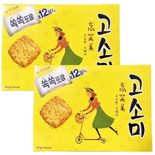包邮 韩国进口零食品 ORION好丽友高笑美超薄芝麻饼干216g×2盒装
