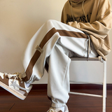 2024薄款华夫格卫裤潮牌男春秋运动裤子美式复古束脚大码休闲长裤，男装休闲裤，星座204-2