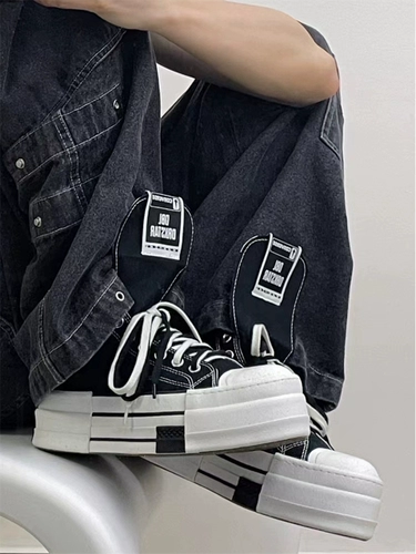 Ro Soint Shoes oinckowem Толстая подошва High Top Canvas обувь для женщин повседневная черно-белая высота обувь Drkshdw для мужчин