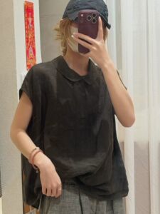 静秀阁.YA减龄亚麻上衣66629