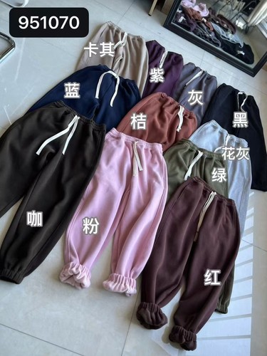 静秀阁.ty加绒束口卫裤951070